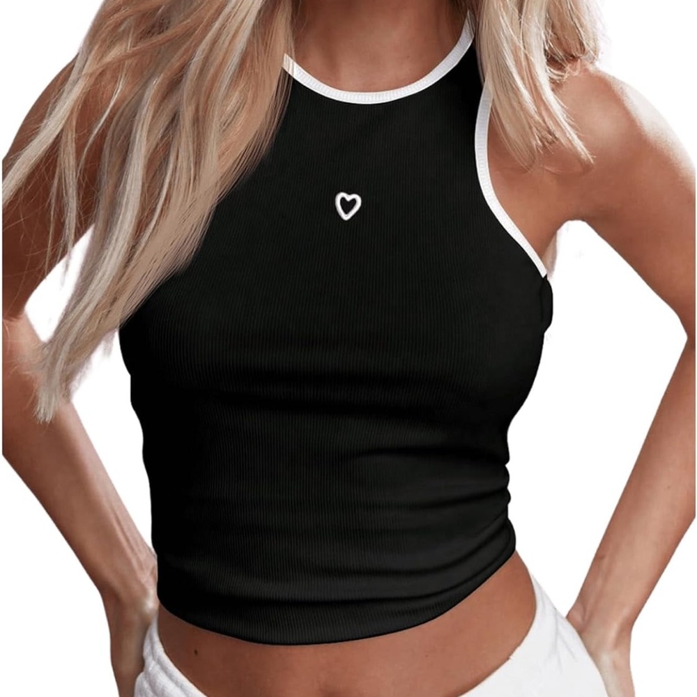 NWOT MISSGUIDED Ribbed Contrast Binding Tank Top